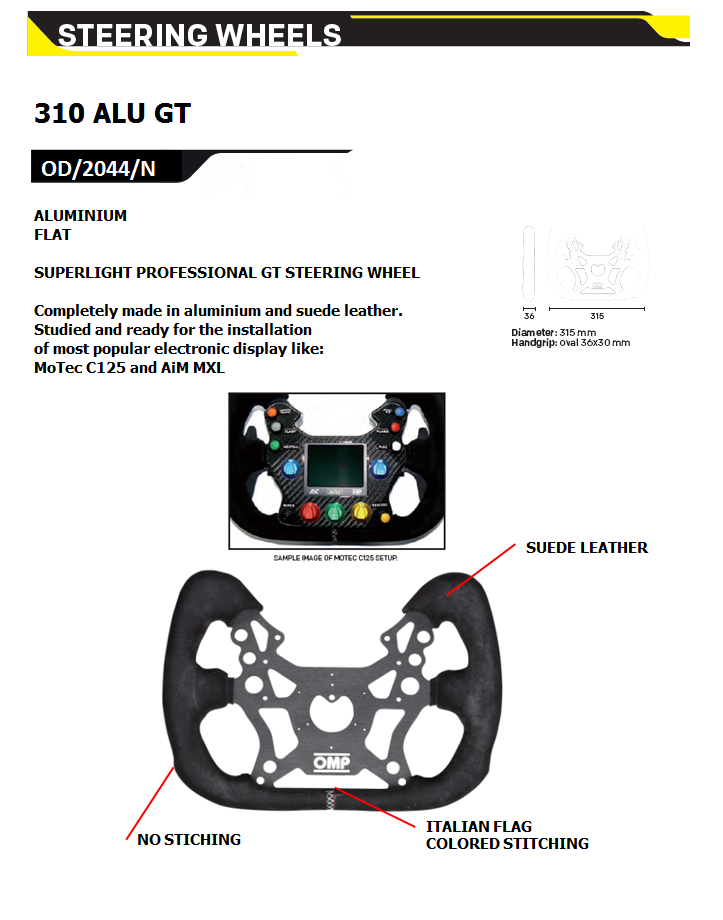 Steering Wheel 310 ALU GT OD/2044/N [315mm]]